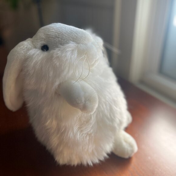 Vintage Large Fluffy Long Hair Snow Rabbit Plush - Picture 6 of 13